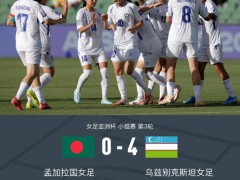 乌兹别克斯坦女足4-0孟加拉国女足 成功晋级八强[推荐]